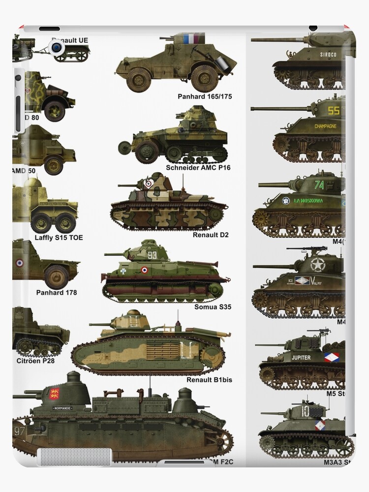 Funda y vinilo para iPad «Tanques franceses de ww2» de TheCollectioner |  Redbubble