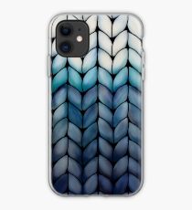Chunky Ocean Blue Knit iPhone Case
