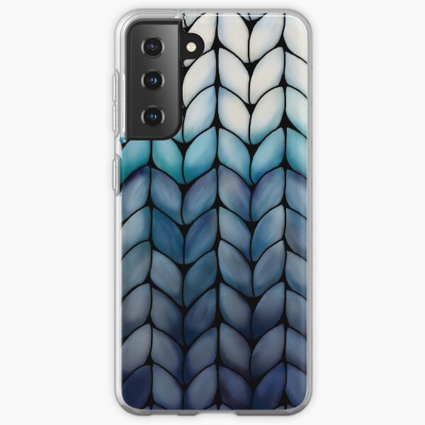 Chunky Ocean Blue Knit Samsung Galaxy Soft Case