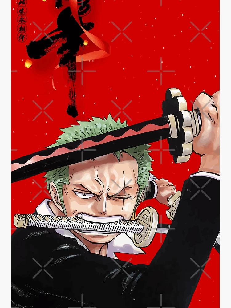 One Piece - Anime / Manga Poster / Canvas ( Roronoa Zoro 3 Sword Style )  8x10