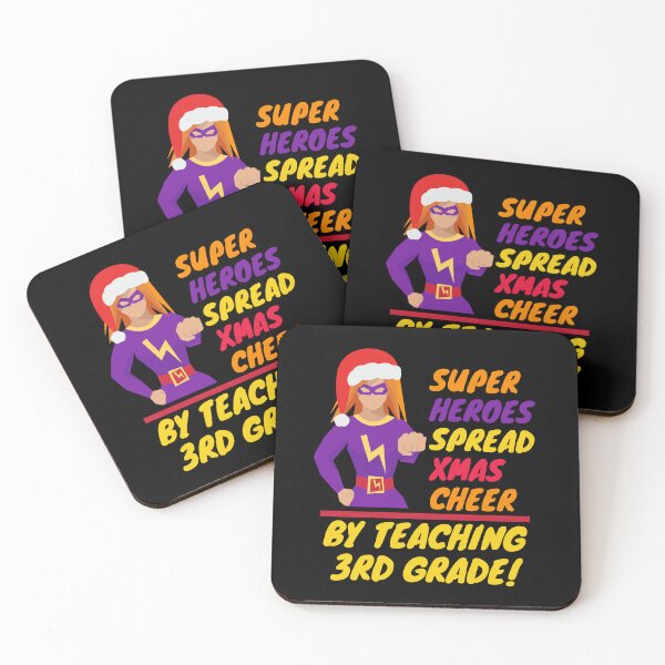 Item preview, Christmas 3rd Grade Teacher Superhero Santa Design designed and sold by myspookycuties.