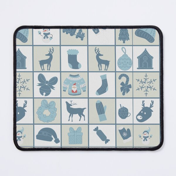 Item preview,  christmas patchwork,christmas seamless pattern,christmas patchwork pattern, blue snow,christmas theme designed and sold by cutedream.