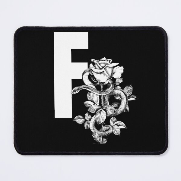 Item preview, F Botanical Monogram. Peony snake floral letter designed and sold by Emotionsy.
