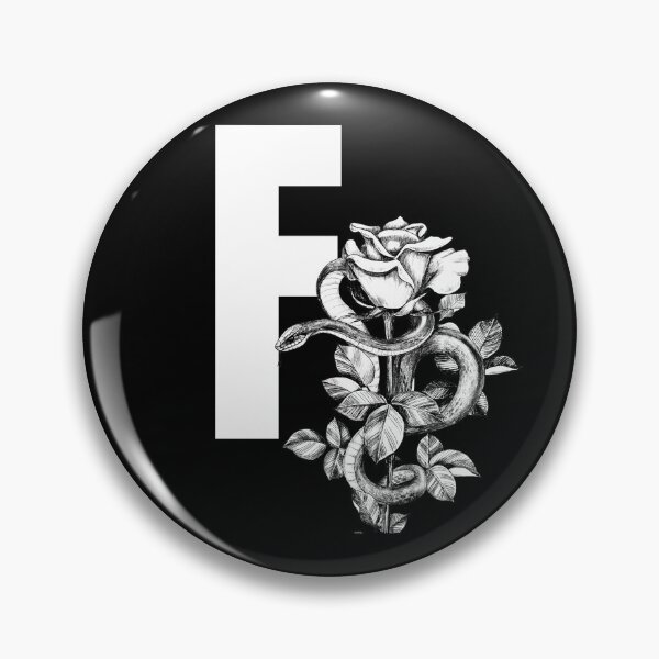 Item preview, F Botanical Monogram. Peony snake floral letter designed and sold by Emotionsy.