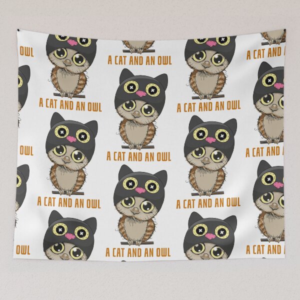 Item preview, A Cat And An Owl Funny Pet Owner - cute cutie catowl or owlcat designed and sold by The Patootoos.
