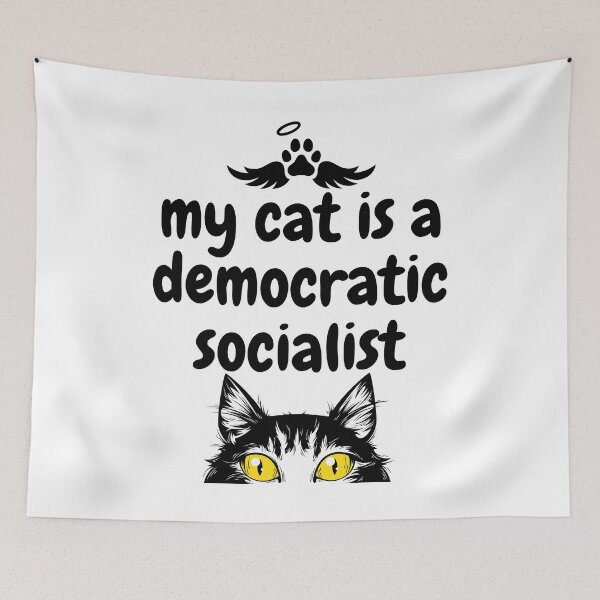 Item preview, my cat is a democratic socialist : meme cat designed and sold by MokonoKokoro.