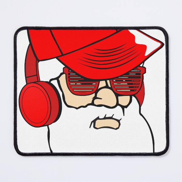 Item preview, Santa in headphones and sunglasses designed and sold by trendingatees.