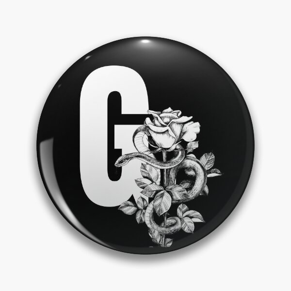 Item preview, G Botanical Monogram. Peony snake floral letter designed and sold by Emotionsy.