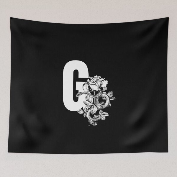 Item preview, G Botanical Monogram. Peony snake floral letter designed and sold by Emotionsy.
