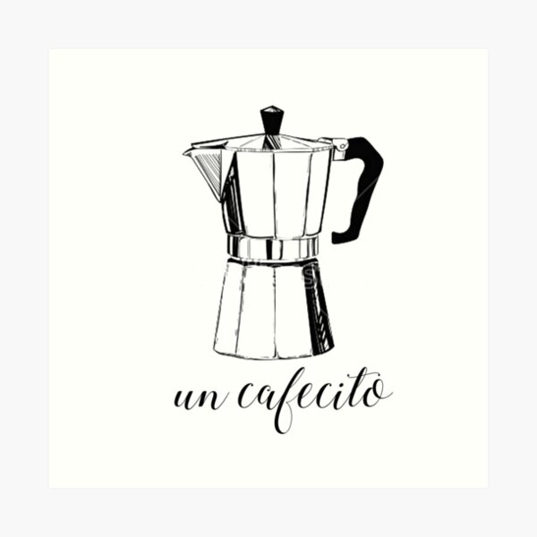 Un Cafecito, coffee Art Print