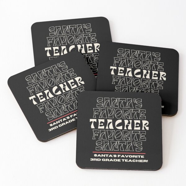 Item preview, Santa's Favorite 3rd Grade Teacher Christmas Design designed and sold by myspookycuties.