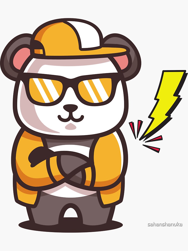 Adesivi Swag Panda Car - 2 Pezzi Per Auto, Laptop, Moto, PVC Impermeabile