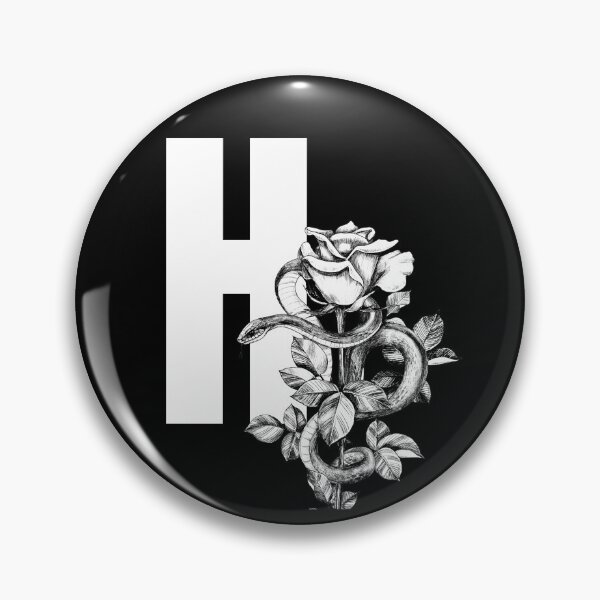 Artikelvorschau, H Botanisches Monogramm. Blumenbuchstabe der Pfingstrose entworfen und verkauft von Emotionsy.