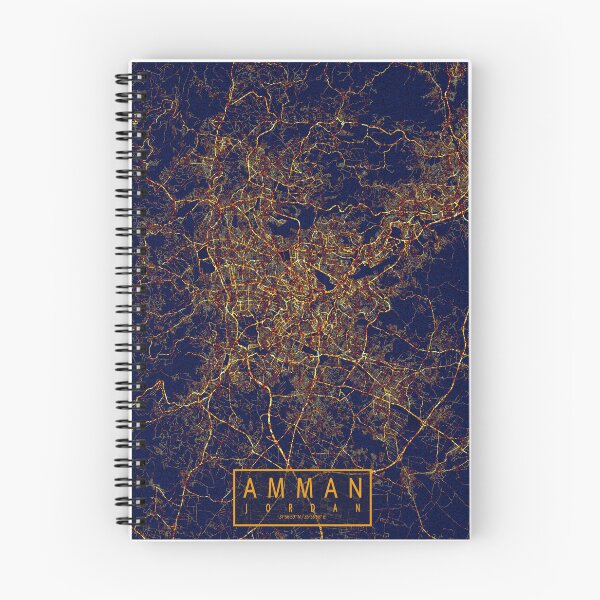 Item preview, Amman, Jordan Map  - City At Night designed and sold by deMAP.