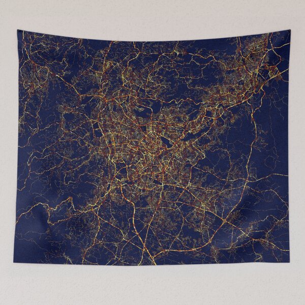 Item preview, Amman, Jordan Map  - City At Night designed and sold by deMAP.