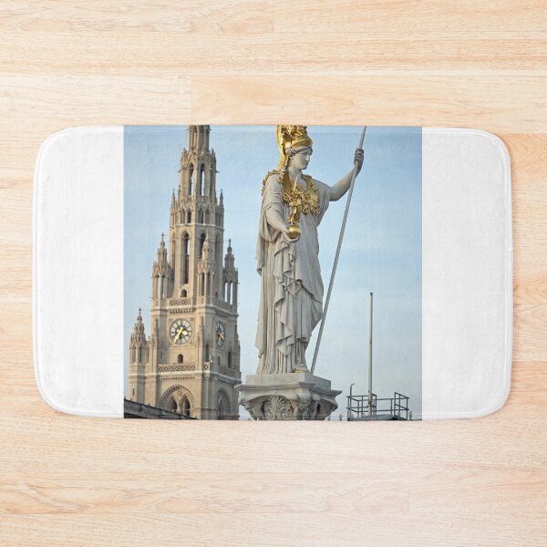 Item preview, Pallas Athena statue Austrian Parliament and Rathaus tower in Vienna  designed and sold by goceris.