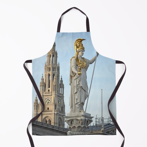 Item preview, Pallas Athena statue Austrian Parliament and Rathaus tower in Vienna designed and sold by goceris.