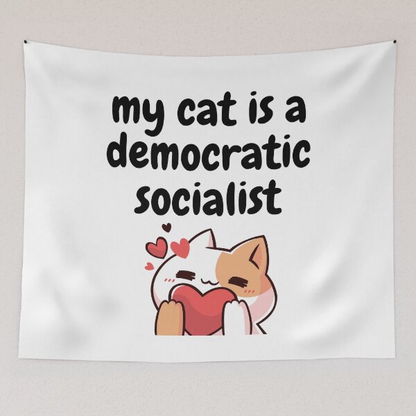 Item preview, my cat is a democratic socialist : meme cat designed and sold by MokonoKokoro.