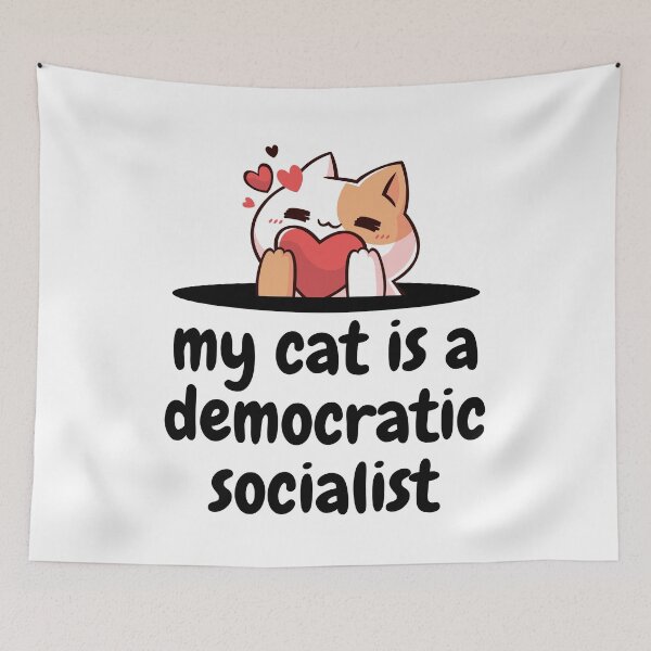 Item preview, my cat is a democratic socialist : meme cat designed and sold by MokonoKokoro.
