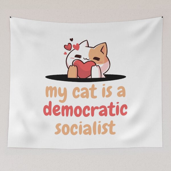 Item preview, my cat is a democratic socialist : meme cat designed and sold by MokonoKokoro.