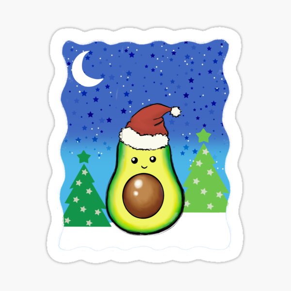Item preview, Cute Avocado, Christmas Trees, and Stars, Family Friendly Fun designed and sold by CLOUDREST.