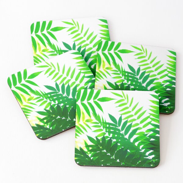 Item preview, Green leaves on white background designed and sold by olena2552.