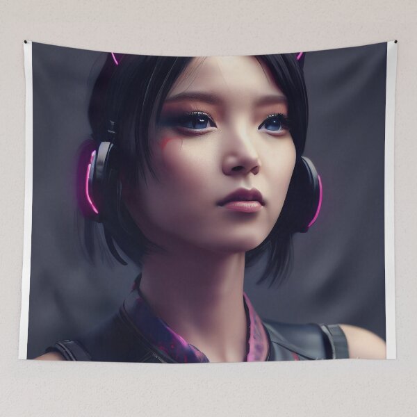 Item preview, Cat ears asian girl [Created by AI] designed and sold by TAGE-GALLERY.