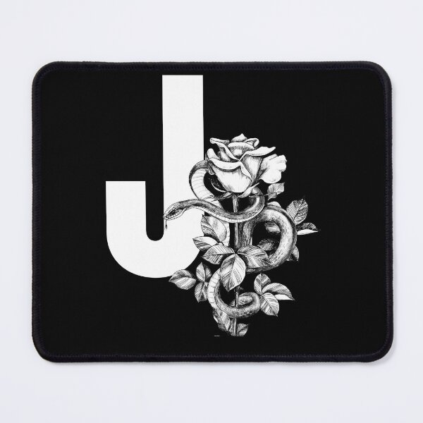 Item preview, J Botanical Monogram. Peony snake floral letter designed and sold by Emotionsy.