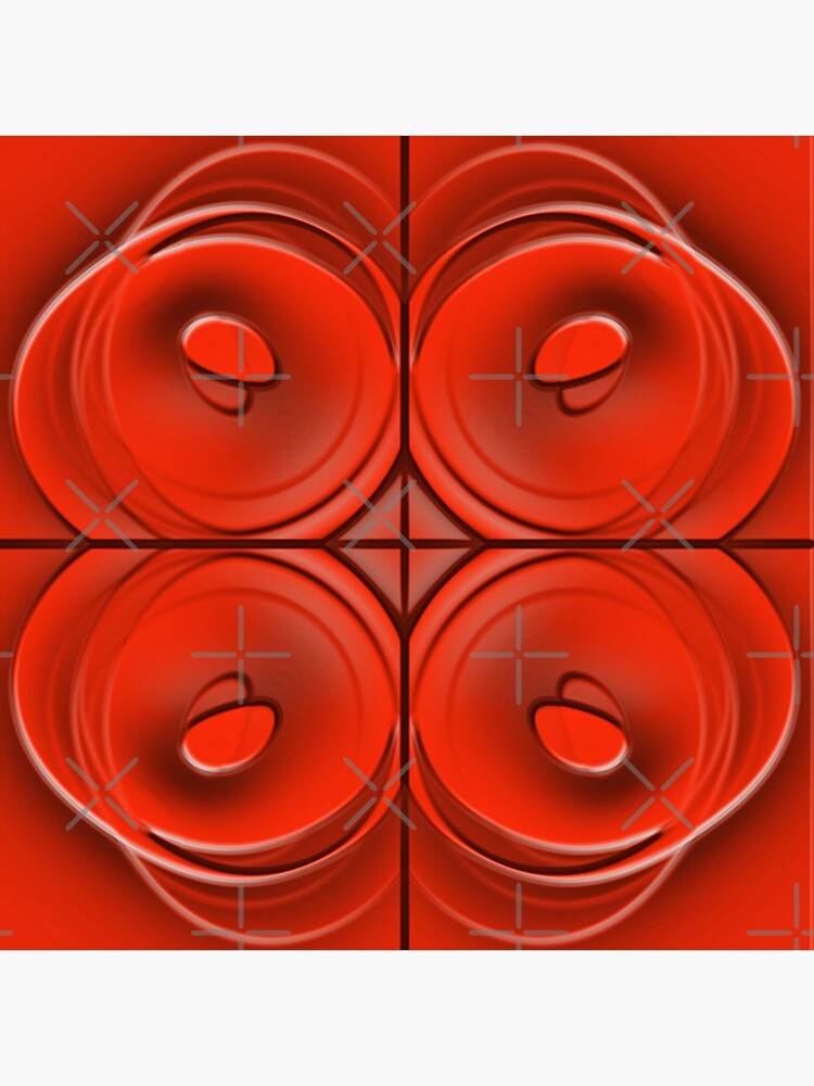 ORANGE LEATHER STYLE PATTERN WITH CIRCLES AND OVALS BY OZCUSHIONSTOO by ozcushionstoo