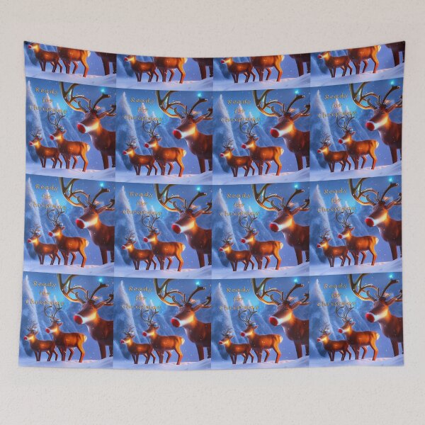 Item preview, Reindeers Ready for xmas | Christmas landscape designed and sold by LenaKiagia.