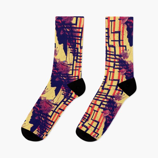 Item preview, Pattern of cyber themed abstract blocks and lines designed and sold by ArtlantisSyn.