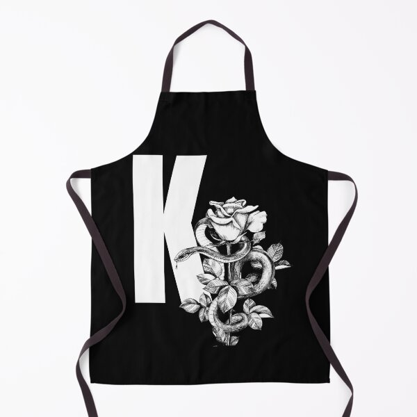 Item preview, K Botanical Monogram. Peony snake floral letter designed and sold by Emotionsy.