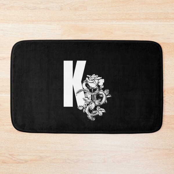 Item preview, K Botanical Monogram. Peony snake floral letter designed and sold by Emotionsy.