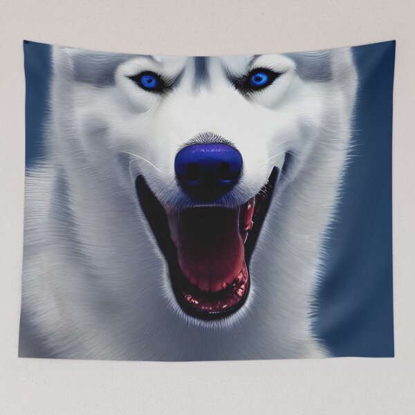 Item preview, Siberian Husky colorful dog portrait #14 designed and sold by supeart.