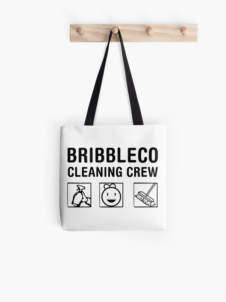 Roblox Cleaning Simulator Cleaning Crew Tote Bag By Jenr8d - roblox minimal noob duvet cover by jenr8d designs redbubble