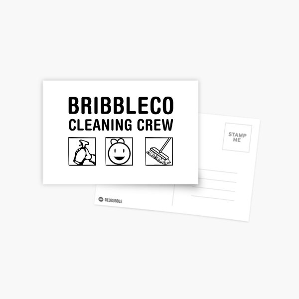 Cleaning Crew Postcards Redbubble - roblox poop simulator oops its in your face roblox