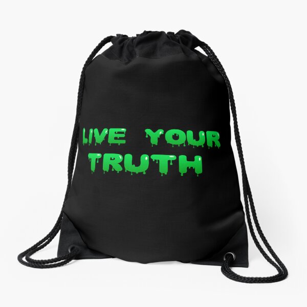 Live Your Truth (Green) Drawstring Bag