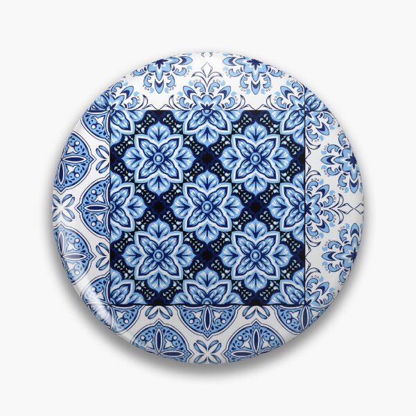 Item preview, Blue shades nordic patchwork designed and sold by reka88.