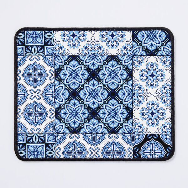 Item preview, Blue shades nordic patchwork designed and sold by reka88.