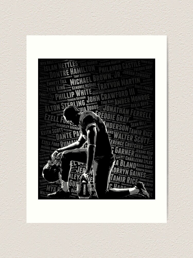 Black Lives Matter Why The Nfl Protesters Take A Knee Art Print By Shaggylocks Redbubble