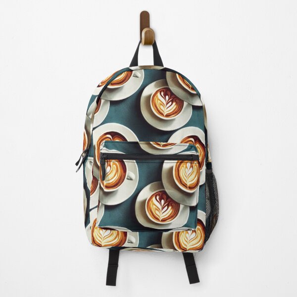 Item preview, Pattern of delicious cappuccino coffee for breakfast designed and sold by ArtlantisSyn.
