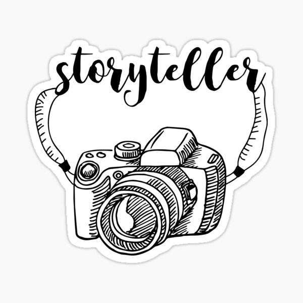 Storyteller Photographer Tee Sticker