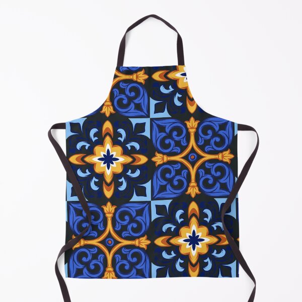 Item preview, Blue and orange nordic patchwork designed and sold by reka88.