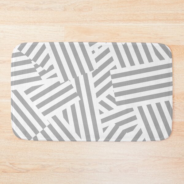 Item preview, Gray geometric stripes patchwork designed and sold by reka88.