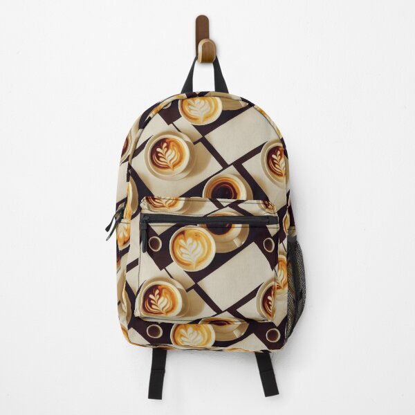 Item preview, Pattern of delicious cappuccino coffee for breakfast designed and sold by ArtlantisSyn.