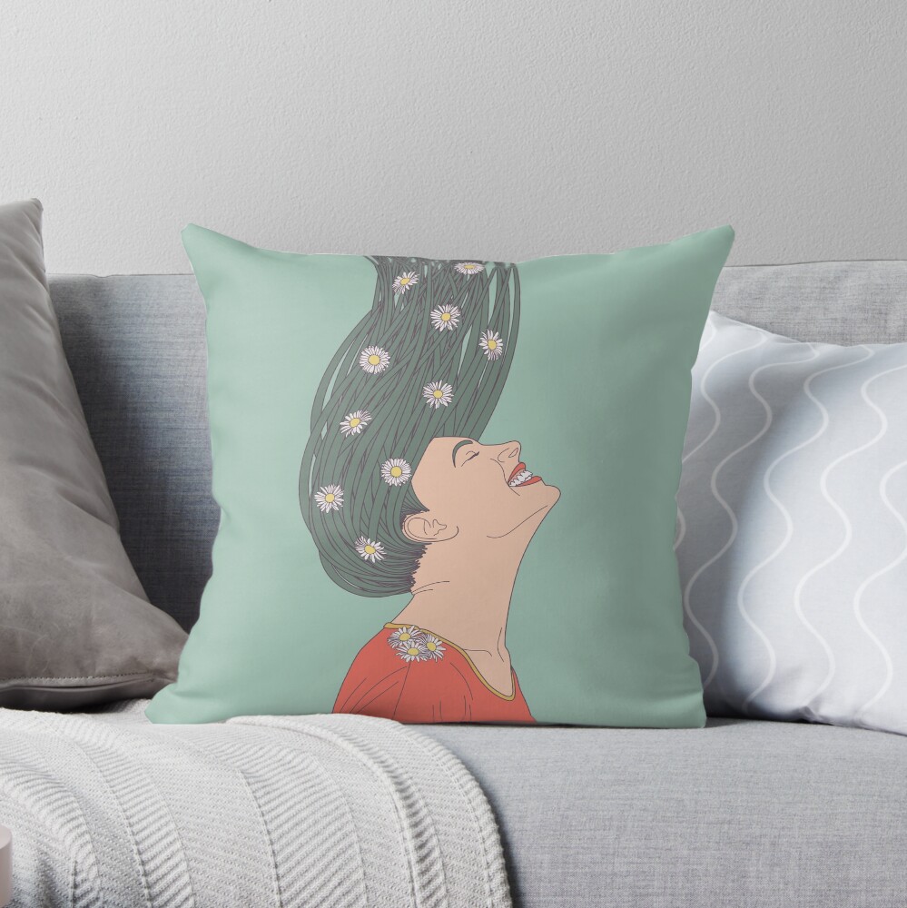 Item preview, Throw Pillow designed and sold by freshinkstain.
