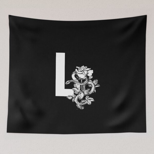 Item preview, L Botanical Monogram. Peony snake floral letter designed and sold by Emotionsy.
