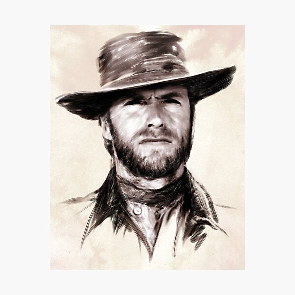 Clint Eastwood portrait Photographic Print
