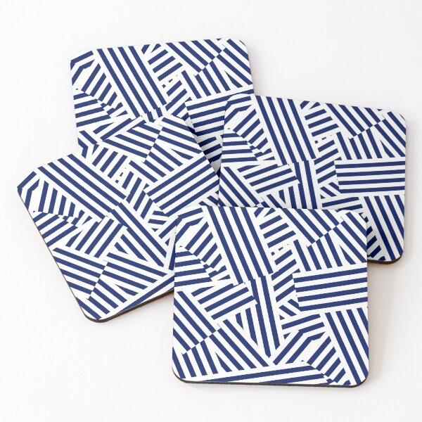 Item preview, Navy blue geometric patchwork designed and sold by reka88.