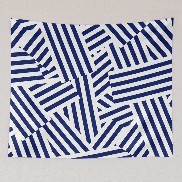 Item preview, Navy blue geometric patchwork designed and sold by reka88.